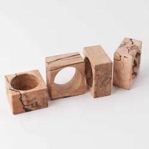 Magnifiques ronds de serviette fabriqués à partir de motifs ronds en bois 2025 parfaits pour améliorer les anneaux de votre décor de table à manger et accessoires - Product Image 3