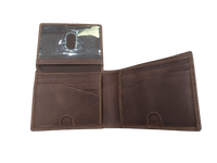 Dompet lipat tiga kulit asli, dompet kulit asli kualitas tinggi, lipat tiga, desain pemblokir RFID Bohemian klasik, bordir banyak slot kartu