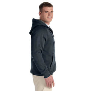 Personalizado Full Zip up Hoodies Transpirable Hombres Puff Imprimir Alta Calidad Plain Soft Thermal Hoodie - Product Image 3