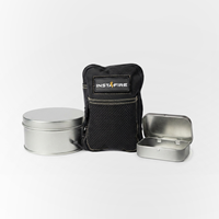 Étui de survie multifonction de luxe personnalisé en EVA pour outils, avec allume-feu en acier à haute teneur en carbone et fermeture éclair, sac à allume-feu