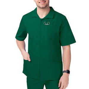 Chaqueta Médica Elástica y Cómoda con Cierre Frontal para Hombre, Secado Rápido, Transpirable, con Logotipo Personalizable, Color Sólido, Uniforme Médico - Product Image 6