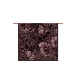 Série d'écharpes en bambou à motif floral rose foncé – Élégante coiffe et foulard - Product Image 3
