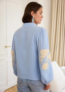 Blusa elegante de algodón suave Aenor suministro al por mayor cómoda para uso diario en la oficina y viajes a buen precio - Product Image 4