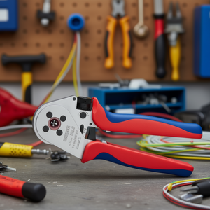 คีมย้ำสายไฟแบบสี่หัวจับของ Knipex สำหรับขั้วต่อแบบหมุน คีมย้ำสายไฟชุบโครเมียมพร้อมด้ามจับหลายส่วนประกอบ - Product Image 3