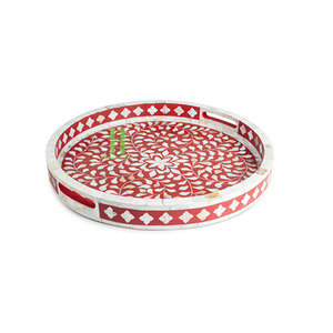 Bandeja de servicio de nácar redonda hecha a mano de lujo de tendencia caliente para Decoración de mesa y decoración de restaurante de Vietnam - Product Image 4