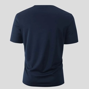 T-shirts pour hommes à manches courtes de couleur personnalisée vêtements d'été 100% coton col haut de qualité supérieure vêtements de sport décontracté t-shirts pour hommes vierges - Product Image 2