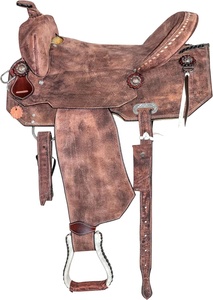 MONTURA PERSONALIZADA DE LA INDIA 100% CUERO GENUINO MONTURA DE CABALLO OCCIDENTAL PRODUCTOS DE CARRERAS DE CABALLOS INGLES DE LA INDIA - Product Image 2