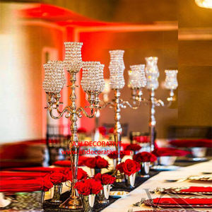 Wedding Table Top Decorative Metal <b>Candelabra</b> With Flower Bowl for Decoration Centerpiece Designer Handmade Candle Holder - Product Image 6