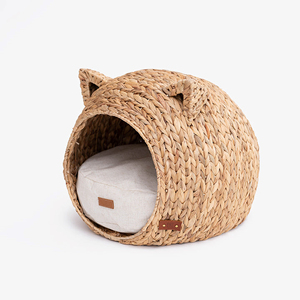 High Quality Water Hyacinth Cat Head Bed with <b>Cushion</b>, Cat Scratching Bed Water Hyacinth Round Dorm with <b>Cushion</b> in Viet Nam - Product Image 6