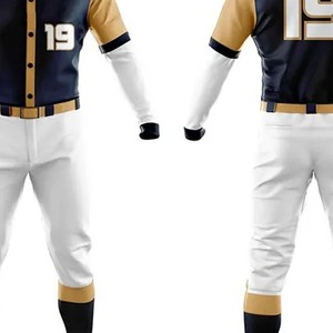 ชุดเบสบอลยอดนิยมสำหรับผู้ชาย รับทำโลโก้/สีตามสั่ง ระบายอากาศได้ดี วัสดุคุณภาพดีที่สุด ราคาขายส่ง เสื้อผ้ากีฬา - Product Image 3