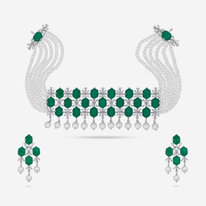 Zircon <b>Necklace</b> 182059 for Wedding Occasions - Product Image 1