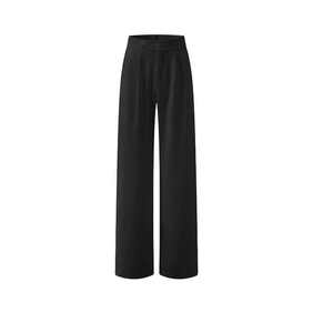 2 Colorway Respirant Zipper Fly Mid Waist Flat Ankle-Length Solid Color Casual Automne Woven Fashion Pants Trousers for Women - Product Image 2