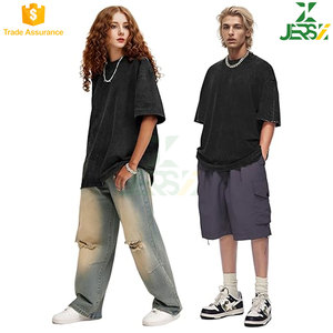 240 GSM Premium Heavyweight 100% algodón para hombre de gran tamaño recortado Regular Fit cuello alto camiseta transpirable de secado rápido - Product Image 4