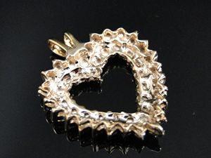 Colgante de diamante de moissanita de Plata de Ley 925 con diseño de corazón brillante para ocasiones especiales para hombres y mujeres - Product Image 4