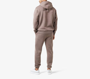 Chándal de dos piezas directo de fábrica para hombre 100% tela de algodón sublimación personalizada conjunto de ropa deportiva de gimnasio para hombres - Product Image 6