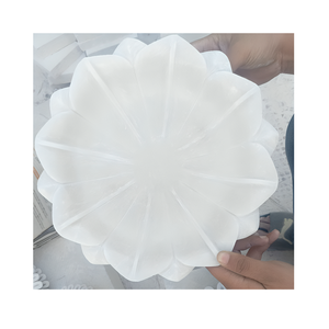 Cuenco decorativo de mármol blanco, artesanía de piedra natural hecha a mano para cocina de lujo, decoración de mesa de comedor, utilidad multiusos - Product Image 2