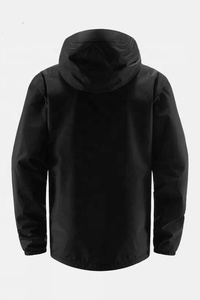 Black Lightweight Waterproof Windbreaker Jacket <b>Men</b> Hooded Stand Collar Casual Soft Shell Full Zip Outdoor <b>Rain</b> <b>Coat</b> Winter - Product Image 3