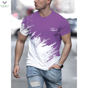 เสื้อสวมหัวสำหรับผู้ชายใส่กลางแจ้งขนาดใหญ่เสื้อกีฬาคอกลมแขนสั้นผ้าฝ้าย100% ลำลอง - Product Image 1