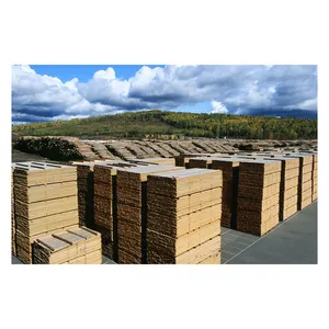 Melhor preço de fábrica de madeira maciça para construção, madeira natural tratada sob pressão, disponível em grande quantidade