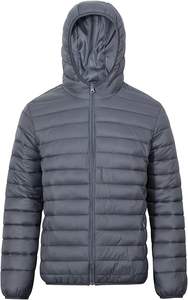 Custom Nylon Polyester Zip up Warm <b>Hoodie</b> Outerwear Lightweight Padded <b>Quilted</b> Puffer Bubble Winter Puffer Jacket Men's Coat - Product Image 5