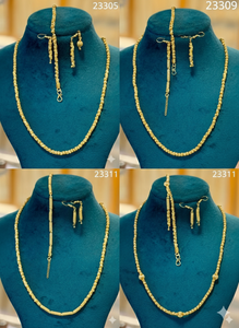 Conjunto de Collar de Cadena Floral Chapado en Oro con Dijes Colgantes |   Joyería de Imitación Ligera para Mujer al por Mayor Modelo n.° 23085 - Product Image 5