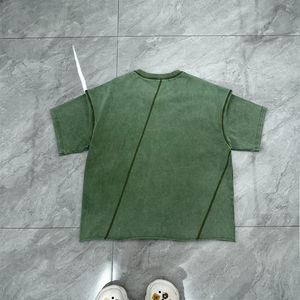 High Quality Men Luxury Heavy 100% Cotton <b>Thick</b> 350 Oversize <b>T</b> <b>Shirt</b> Blank Mock Neck Heavyweight Oversized Boxy <b>t</b> <b>Shirt</b> - Product Image 2