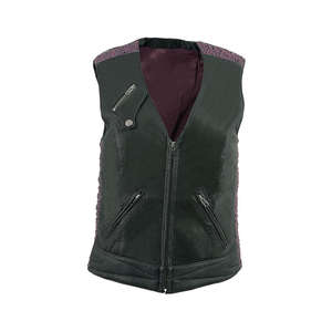 Chaleco de cuero transpirable recién llegado para hombre, chaleco informal para motocicleta, chaleco de cuero de vaca para motocicleta, cómodo OEM de alta calidad - Product Image 6