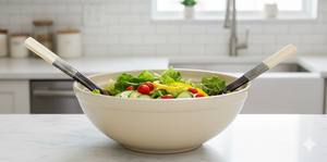 Ustensiles à salade jetables minimalistes modernes avec longues poignées en bois pour une utilisation en fête à prix avantageux - Product Image 3