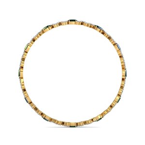 AJRETAIL Bracelet en diamant naturel 4.44ct Cascade dorée de couleur HI VS-SI or jaune-Bracelets de qualité fine - Product Image 2
