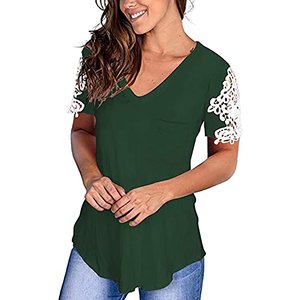 Camiseta blanca de algodón con cuello en V para mujer, camiseta de manga corta para uso diario, deportes de verano, transpirable, diseño 'Cool Dry' personalizable - Product Image 6