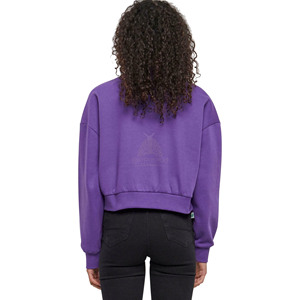 Sudadera Corta con Cuello Redondo, Ropa Urbana, Logotipo Personalizado al por Mayor, Impresión Puff en la Parte Delantera, 100% Algodón, Sudaderas con Capucha para Mujer, Invierno - Product Image 3