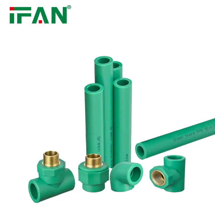 IFANPlus Factory Outlet Brass PPR Fitting Green PPR Pipe Fitting PPR Accesorios de tubería