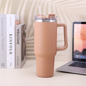 Bleu royal H2.0 enduit de poudre sous le gobelet de 40oz avec botte et poignée <span class=keywords><strong>amovible</strong></span> pour graver au laser h2.0 Flowstate SS Cup - Product Image 4