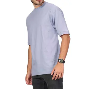 メンズ特大Tシャツ綿100% 無地メンズファッションOネックドロップショルダーTシャツ速乾性通気性カスタマイズ
