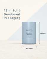 Contenant de déodorant en PP personnalisé 15 ml, tube à balsam enroulable, emballage cosmétique