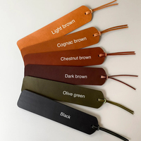 Marcapáginas de cuero marrón personalizado Delgado liso de cuero genuino de primera calidad de diseño único recién llegados al por mayor