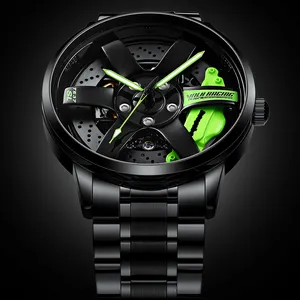 原装3D轮毂手表防水表带豪华机械自动腕表男士手表轮圈手表时尚自动手表