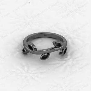 High Quality 925 Sterling Silver Marquise Leaf Design Semi Mount <b>Ring</b> 2x4mm <b>Blank</b> Setting 18K/22k Gold Custom Plating Jewelry - Product Image 4