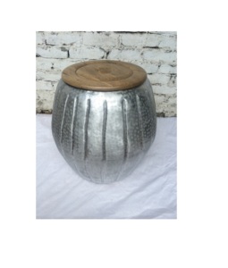 เก้าอี้เหล็กทรงกระบอกสำหรับตกแต่งสไตล์โมเดิร์นเฟอร์นิเจอร์บ้านลายฟักทองสลับซับซ้อนสำหรับห้องนั่งเล่นโต๊ะกาแฟ - Product Image 4