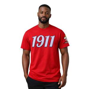 Camiseta de Chenilla con el Escudo de la Fraternidad Kappa Alpha Psi ΚΑΨ de 1911, Talla Real, Algodón Premium, Bordado con Letras Griegas - Product Image 1
