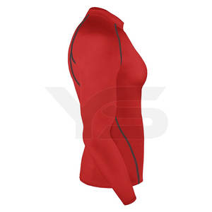 Chemises de compression de gymnastique pour hommes à séchage rapide et de couleur unie légère coupe ajustée à manches courtes et longues avec motif imprimé unique - Product Image 4