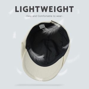 Men's <b>Summer</b> Cotton <b>Flat</b> <b>Cap</b> Breathable Adjustable Ivy Cabbie Newsboy Hat for Beach Casual Driving Hunting Beret <b>Cap</b> for Winter - Product Image 2