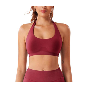 สปอร์ตบราออกกำลังกายสำหรับผู้หญิง ดีไซน์ทันสมัย น้ำหนักเบา ระบายอากาศได้ดี พร้อมโลโก้ด้านหน้าแบบไร้ตะเข็บ รองรับระดับปานกลาง - Product Image 2