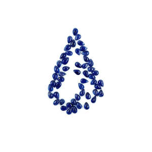 Saphirs bleus naturels de Bangkok, cabochons calibrés en forme de poire 7x5mm et 6x8mm, pierres précieuses bleu roi, opale, aigue-marine, matériaux de pierres précieuses naturelles - Product Image 1