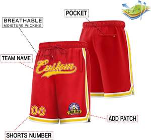 Short de basket-ball de sport coupe personnalisée avec sublimation ou broderie idéal pour les vêtements d'équipe en vrac et l'uniforme de gymnastique - Product Image 2