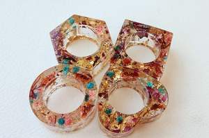 Designer style <b>resin</b> napkin <b>rings</b> with antique finished for high end events and family celebration dinners - Product Image 3