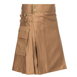 Kilt de travail utilitaire en tartan de qualité supérieure pour hommes, kilt traditionnel en coton des Highlands pour l'été, accessoires pour instruments de musique - Product Image 2