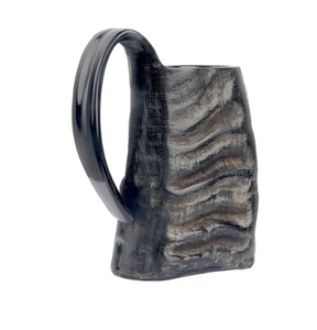 Taza de Café Ecológica de Cuerno de Búfalo, Tallada a Mano, Estilo Búfalo de Agua, Suministro al por Mayor con Asa para Uso en la Oficina - Product Image 1