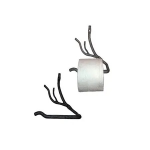 <b>Cast</b> Iron Wall Mounted European Toilet Tissue Paper Holder Antique Gray <b>Powder</b> Coating Finishing Toilet Paper Holder bathroom - Product Image 2