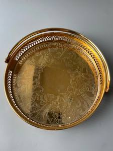 Bandeja Redonda de Metal para Servir con Asa, Organizador Decorativo de Almacenamiento para el Hogar, Hotel, Restaurante, Regalo de Boda, Calidad Duradera - Product Image 6